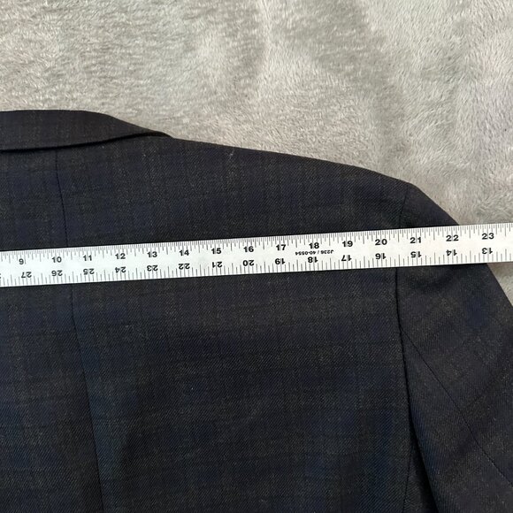 *flaw* Vintage Lauren Ralph Lauren Men's Blazer 48 L Plaid Patch Elbows Wool - Picture 8 of 8